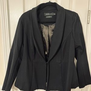 Black Ponte Peplum Blazer - Studio by Torrid